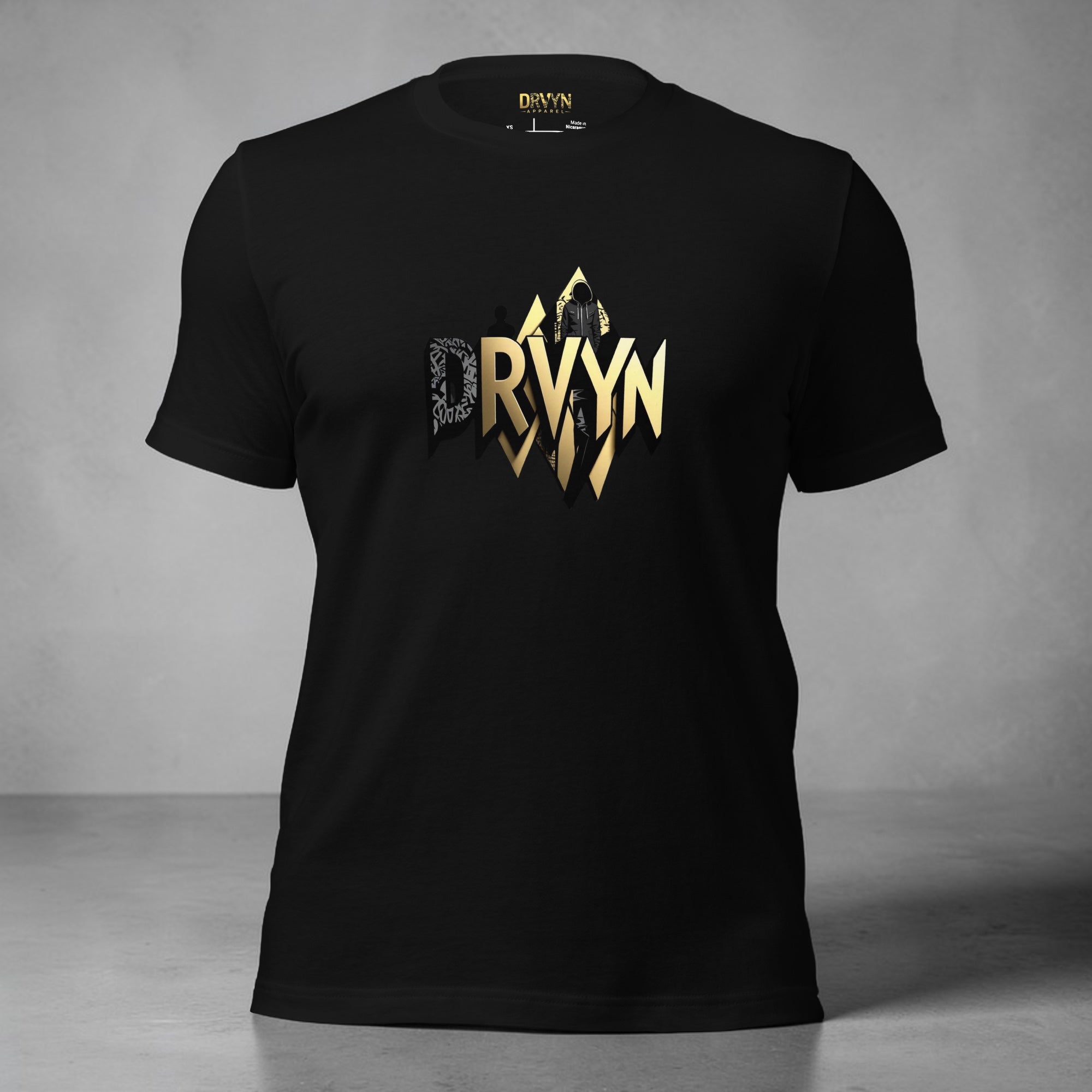 DRVYN Luxe - Men’s Graphic Tee — Black/Gold